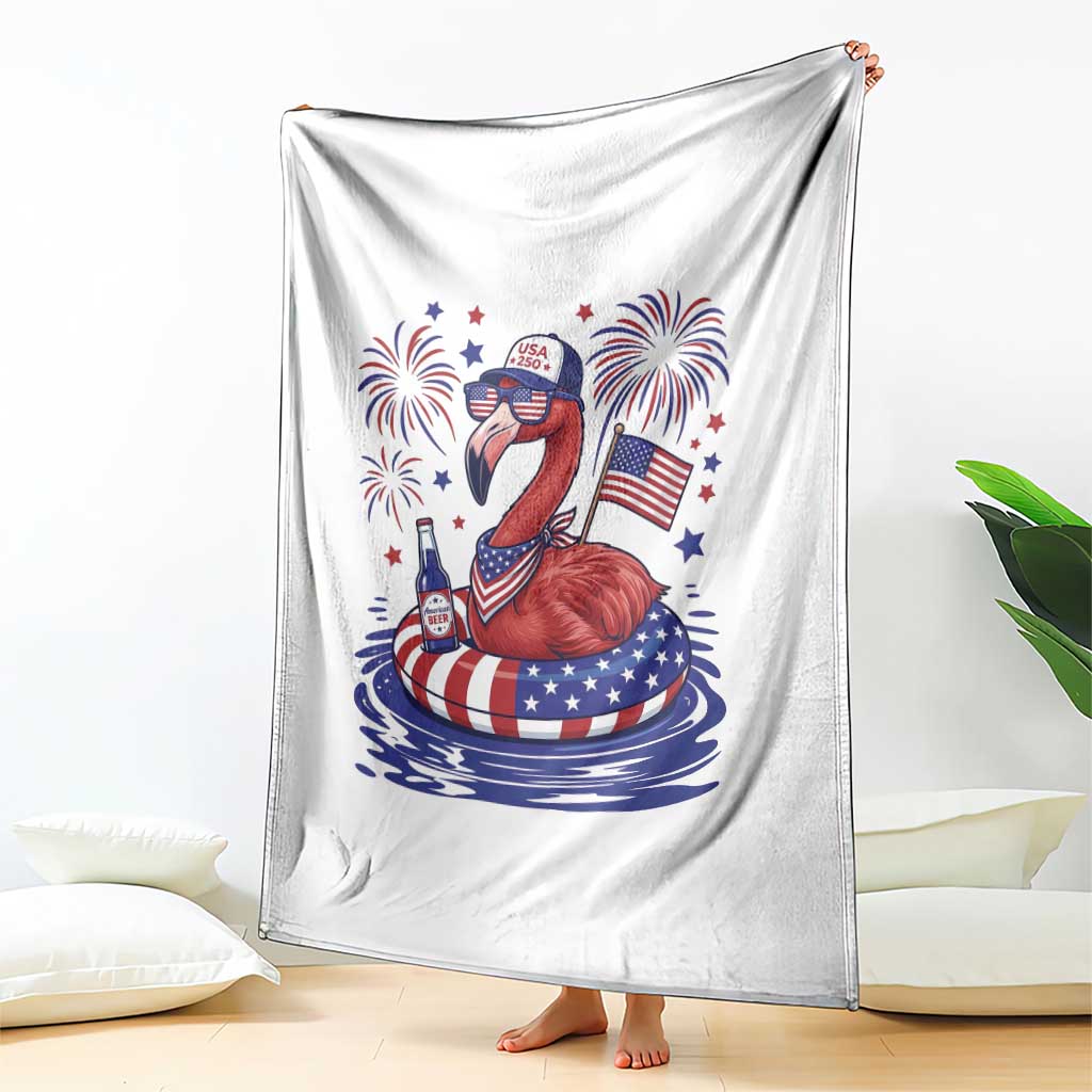 Flamingo 4Th Of July Patriotic USA American Flag Throw Blanket TS14 Print Your Wear