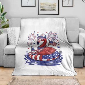 Flamingo 4Th Of July Patriotic USA American Flag Throw Blanket TS14 Print Your Wear