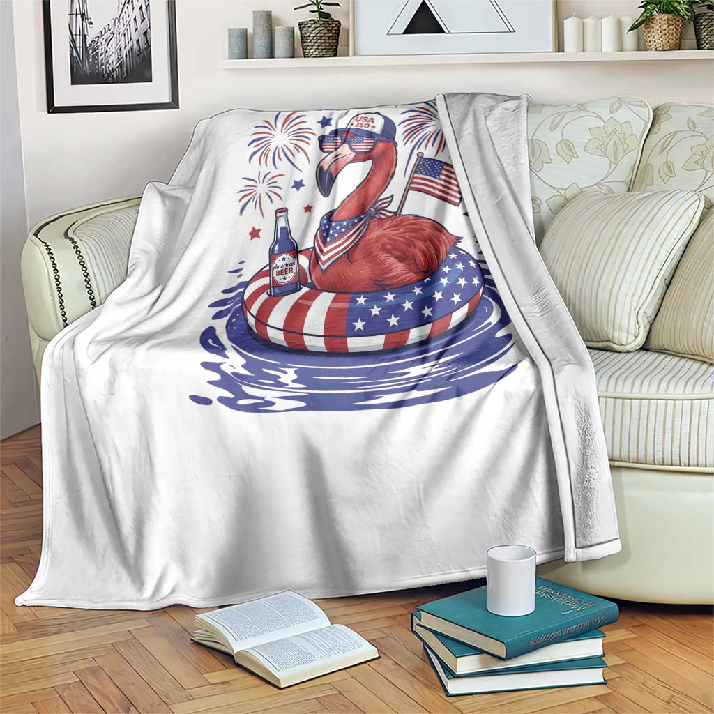 Flamingo 4Th Of July Patriotic USA American Flag Throw Blanket TS14 Print Your Wear