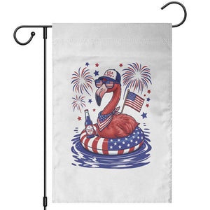 Flamingo 4Th Of July Patriotic USA American Flag Garden Flag