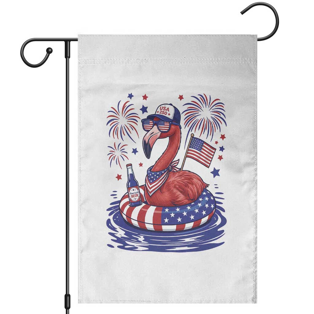 Flamingo 4Th Of July Patriotic USA American Flag Garden Flag TS14 White Print Your Wear