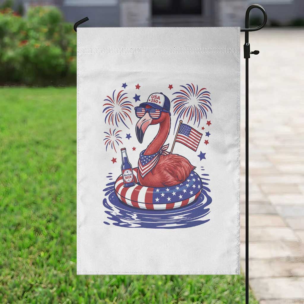 Flamingo 4Th Of July Patriotic USA American Flag Garden Flag