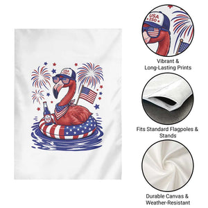 Flamingo 4Th Of July Patriotic USA American Flag Garden Flag