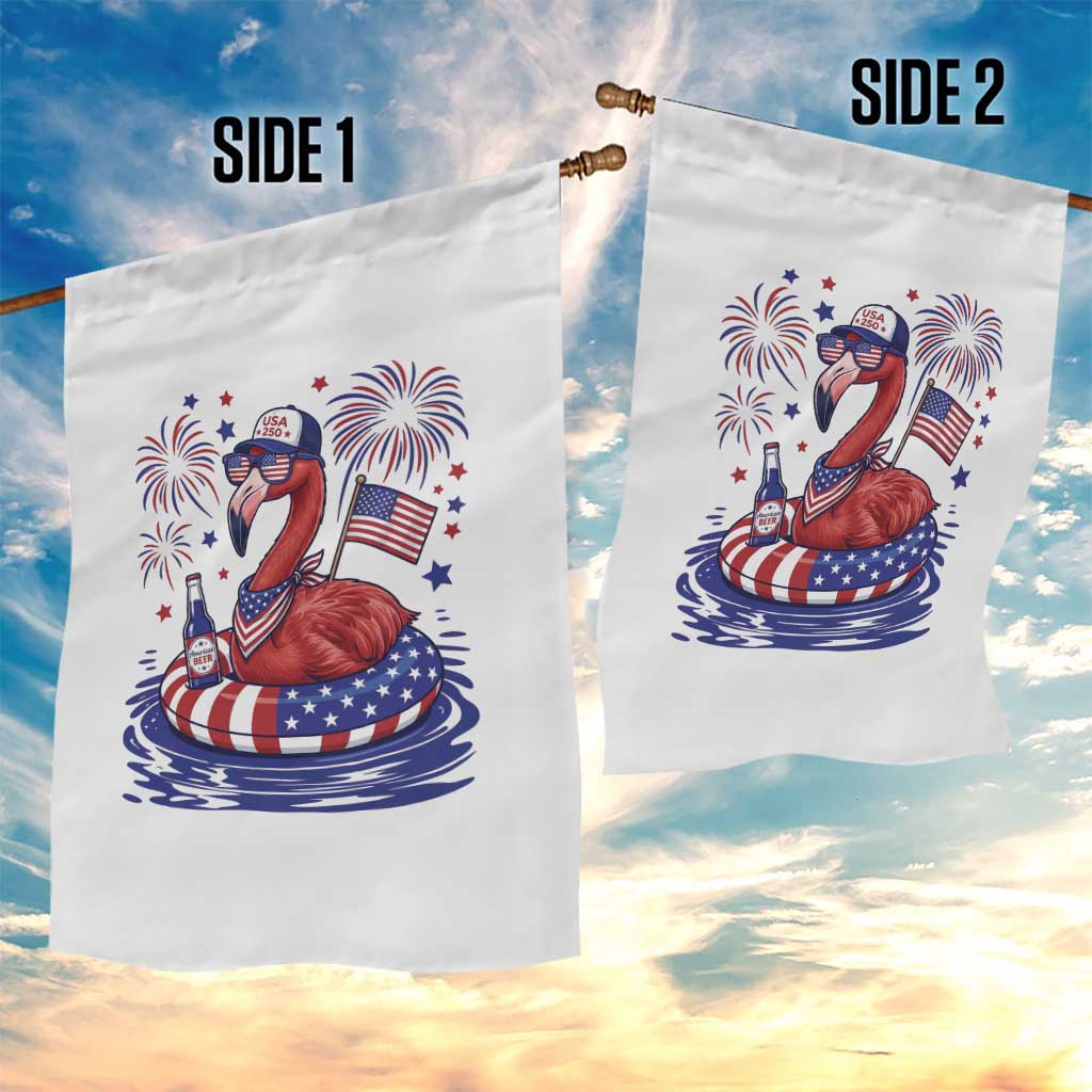 Flamingo 4Th Of July Patriotic USA American Flag Garden Flag
