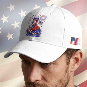Flamingo 4Th Of July Patriotic USA American Flag Baseball Cap TS14 Print Your Wear