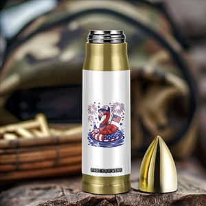 Flamingo 4Th Of July Patriotic USA American Flag Bullet Tumbler