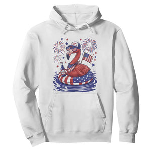Flamingo 4Th Of July Patriotic USA American Flag Hoodie