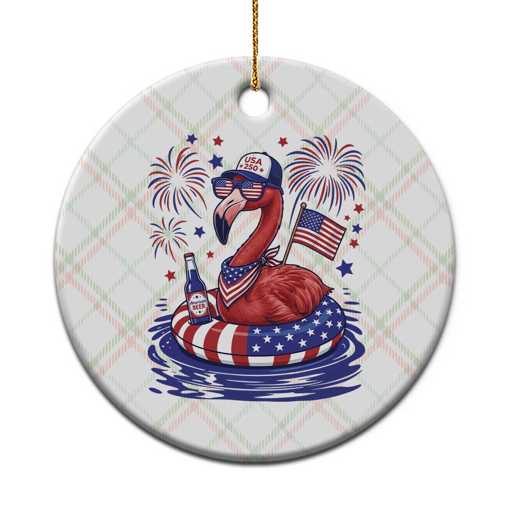 Flamingo 4Th Of July Patriotic USA American Flag Ceramic Ornament TS14 1pc Christmas Plaid Print Your Wear