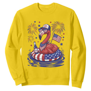Flamingo 4Th Of July Patriotic USA American Flag Sweatshirt