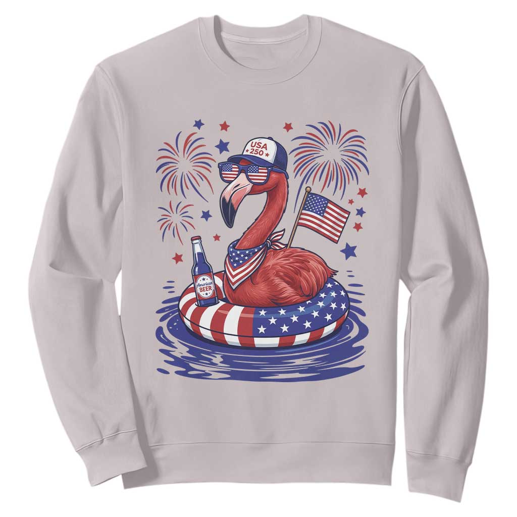 Flamingo 4Th Of July Patriotic USA American Flag Sweatshirt