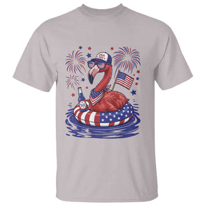 Flamingo 4Th Of July Patriotic USA American Flag T Shirt