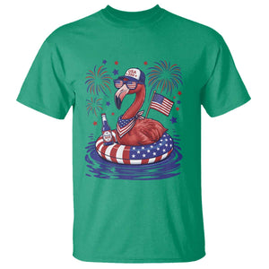 Flamingo 4Th Of July Patriotic USA American Flag T Shirt