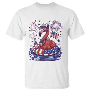 Flamingo 4Th Of July Patriotic USA American Flag T Shirt