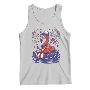 Flamingo 4Th Of July Patriotic USA American Flag Tank Top