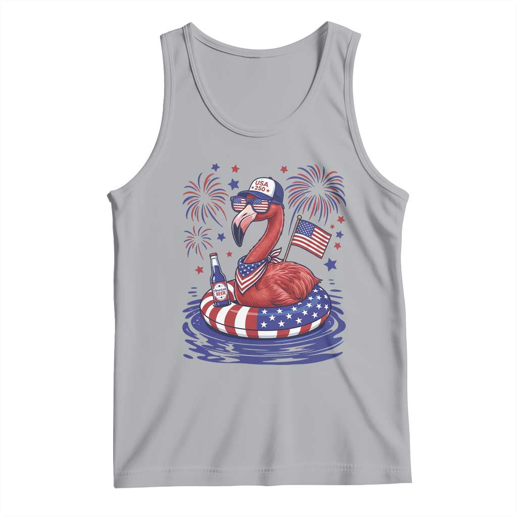 Flamingo 4Th Of July Patriotic USA American Flag Tank Top
