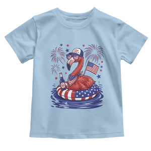 Flamingo 4Th Of July Patriotic USA American Flag Toddler T Shirt