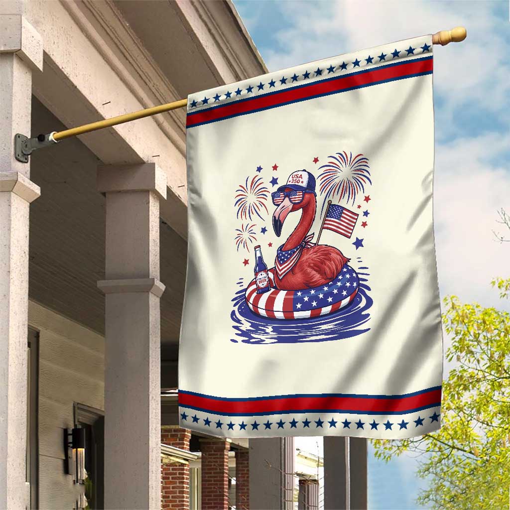 Flamingo 4Th Of July USA American Flag Patriotic Garden Flag