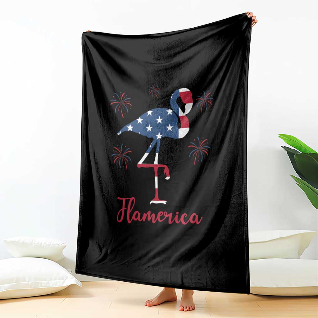 Flamingo 4Th Of July Patriotic USA Independence Flamerica Throw Blanket TS14 Print Your Wear