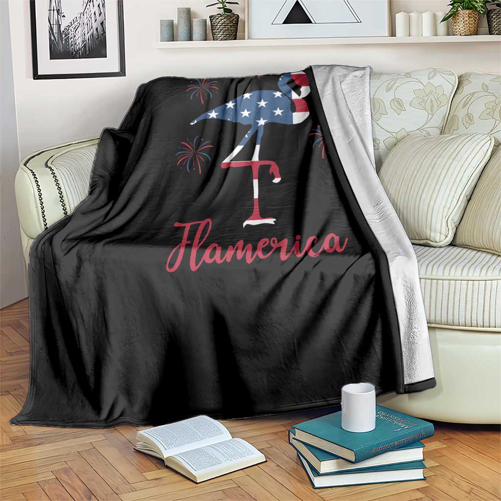 Flamingo 4Th Of July Patriotic USA Independence Flamerica Throw Blanket TS14 Print Your Wear