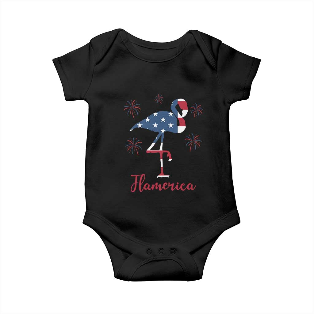 Flamingo 4Th Of July Patriotic USA Independence Flamerica Baby Onesie