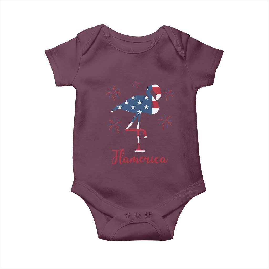 Flamingo 4Th Of July Patriotic USA Independence Flamerica Baby Onesie