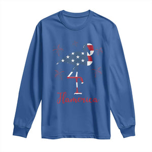 Flamingo 4Th Of July Patriotic USA Independence Flamerica Long Sleeve Shirt