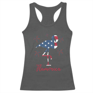 Flamingo 4Th Of July Patriotic USA Independence Flamerica Racerback Tank Top
