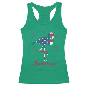 Flamingo 4Th Of July Patriotic USA Independence Flamerica Racerback Tank Top