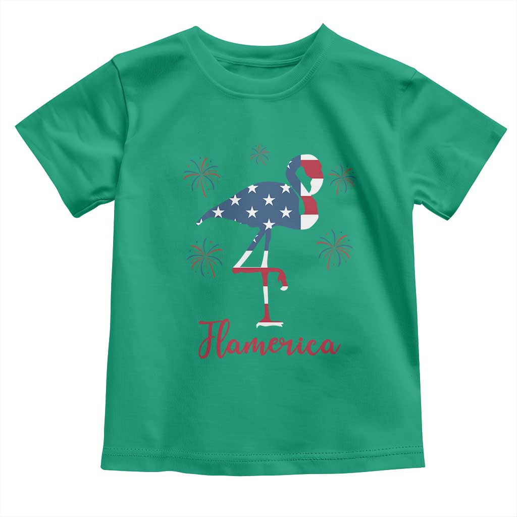 Flamingo 4Th Of July Patriotic USA Independence Flamerica Toddler T Shirt
