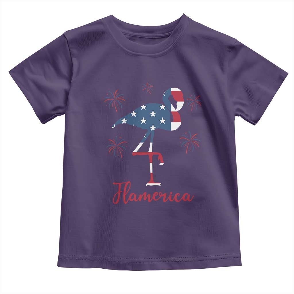 Flamingo 4Th Of July Patriotic USA Independence Flamerica Toddler T Shirt