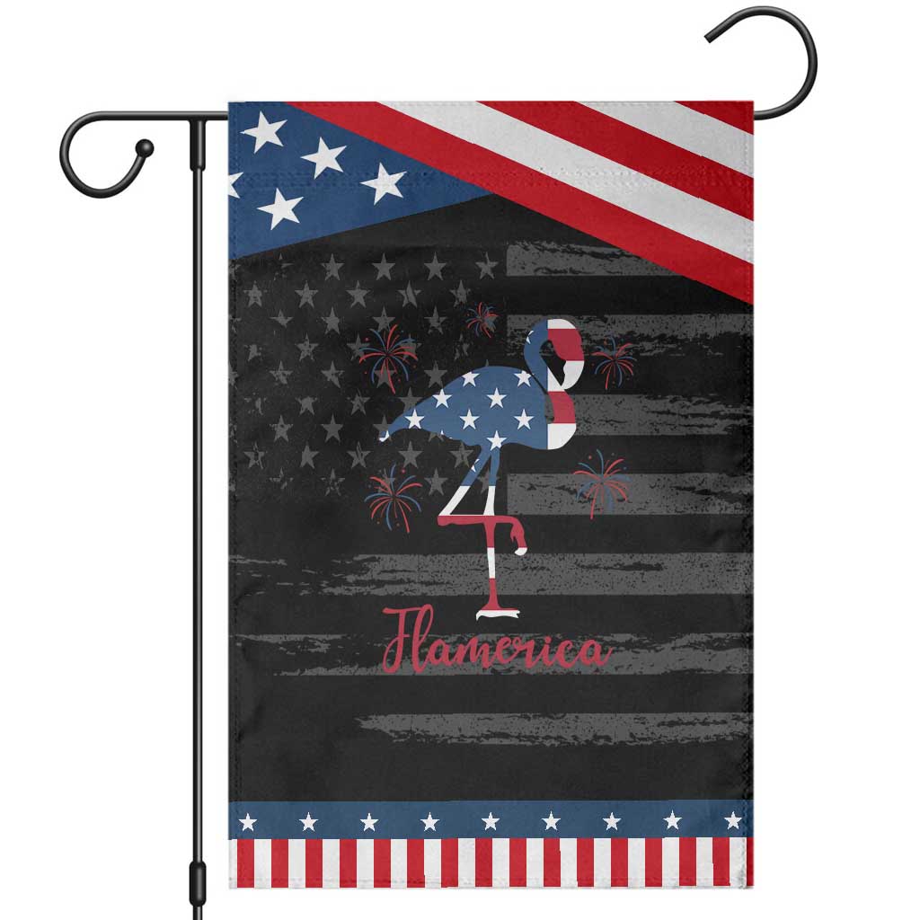 Flamingo 4Th Of July USA Independence Flamerica Patriotic Garden Flag