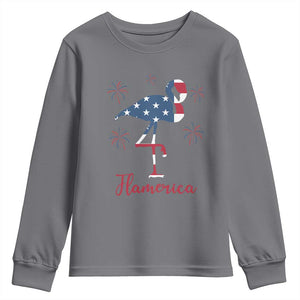 Flamingo 4Th Of July Patriotic USA Independence Flamerica Youth Sweatshirt