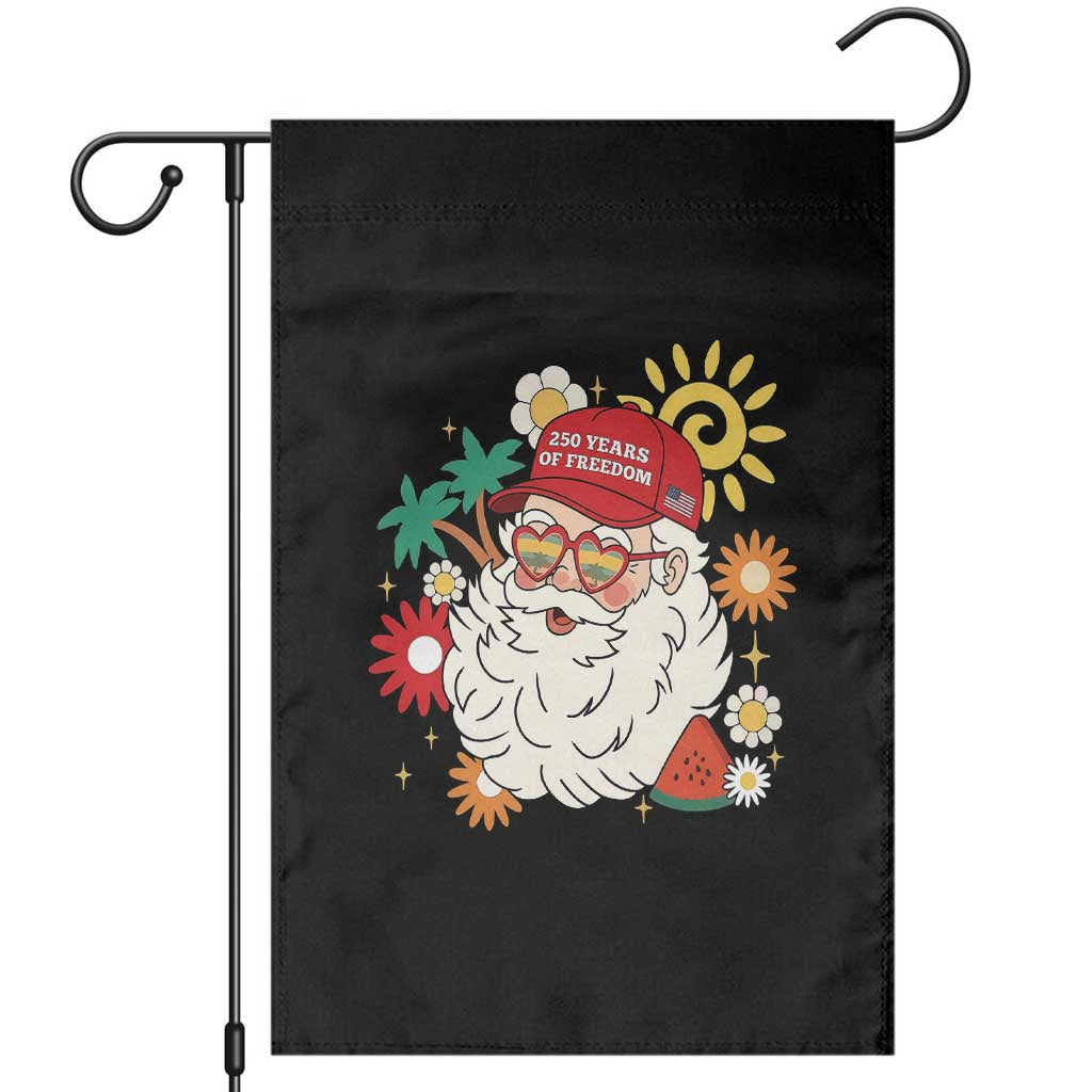 USA 250th Anniversary Santa Christmas In July Garden Flag