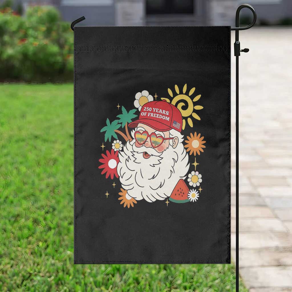 USA 250th Anniversary Santa Christmas In July Garden Flag
