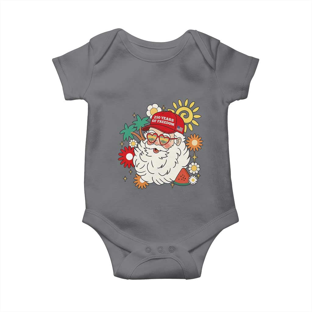 USA 250th Anniversary Santa Christmas In July Baby Onesie