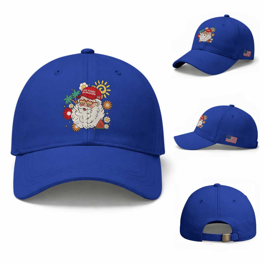 USA 250th Anniversary Santa Christmas In July Baseball Cap