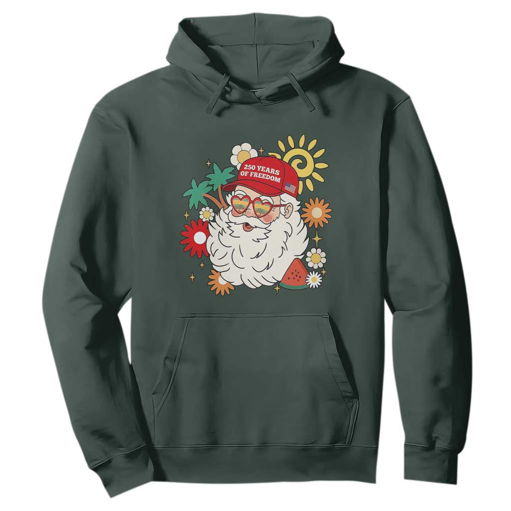 USA 250th Anniversary Santa Christmas In July Hoodie