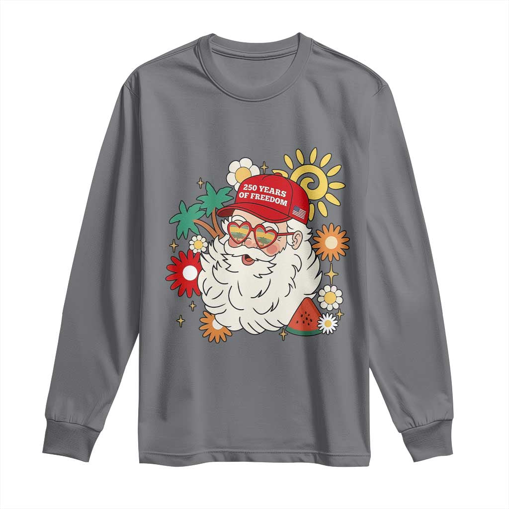 USA 250th Anniversary Santa Christmas In July Long Sleeve Shirt