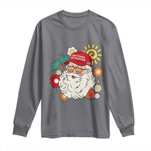 USA 250th Anniversary Santa Christmas In July Long Sleeve Shirt