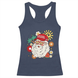 USA 250th Anniversary Santa Christmas In July Racerback Tank Top