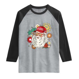 USA 250th Anniversary Santa Christmas In July Raglan Shirt