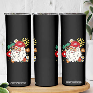 USA 250th Anniversary Santa Christmas In July Skinny Tumbler