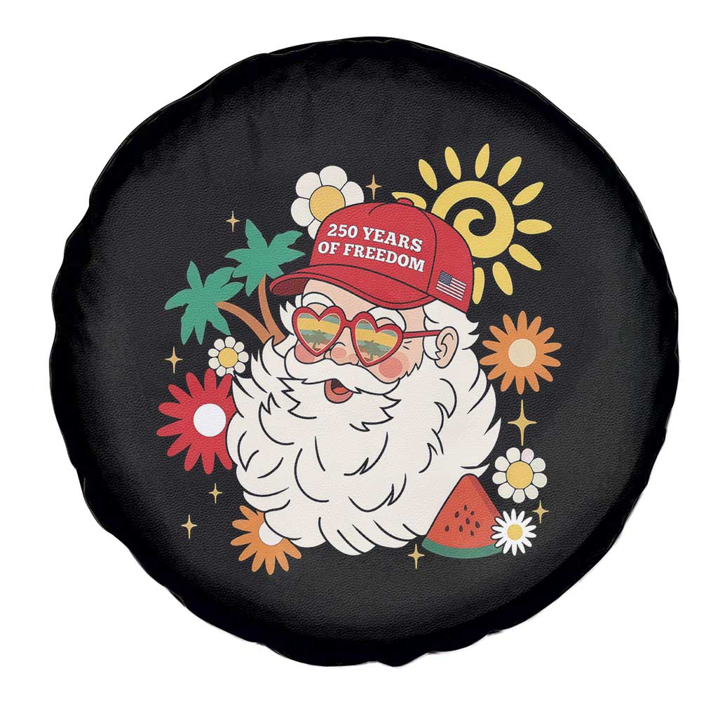USA 250th Anniversary Santa Christmas In July Spare Tire Cover
