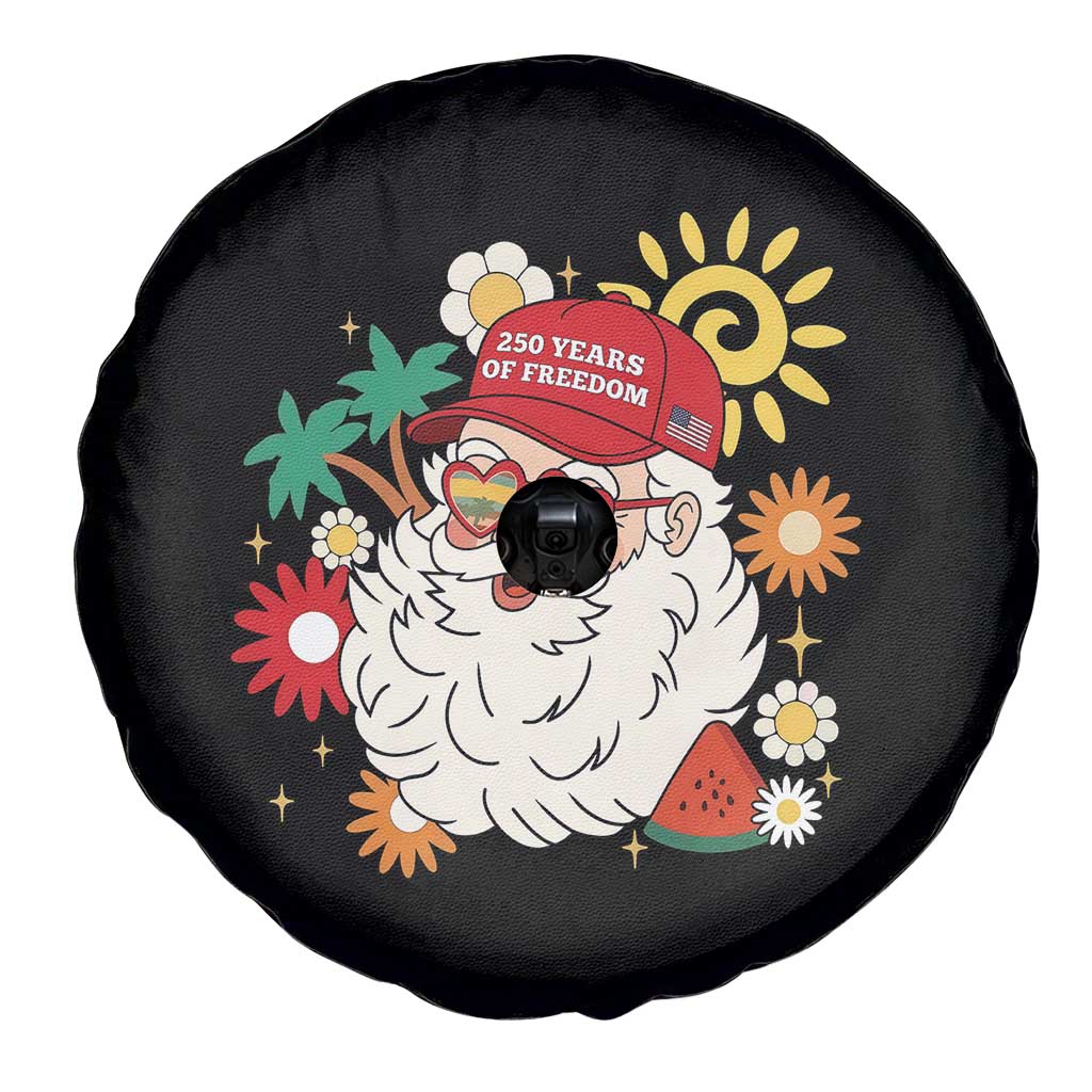 USA 250th Anniversary Santa Christmas In July Spare Tire Cover