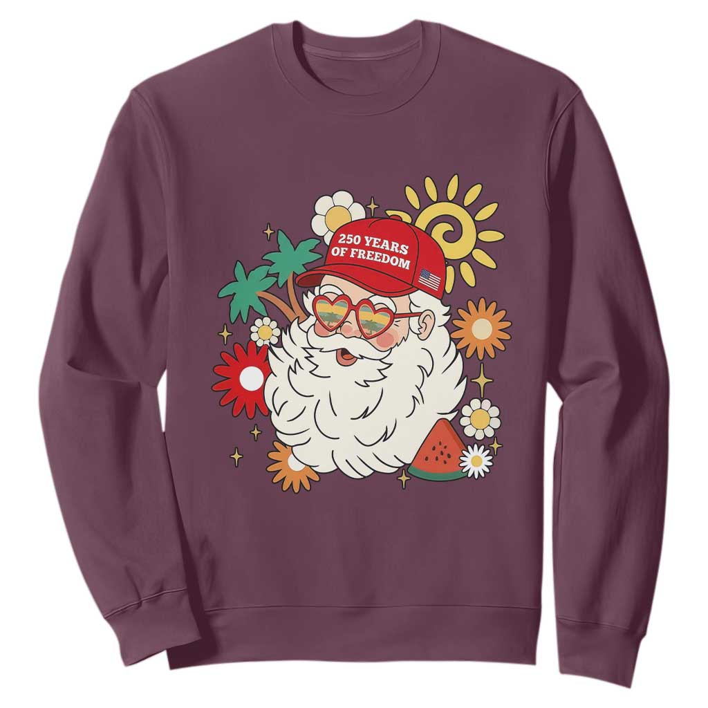 USA 250th Anniversary Santa Christmas In July Sweatshirt