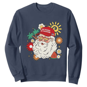 USA 250th Anniversary Santa Christmas In July Sweatshirt