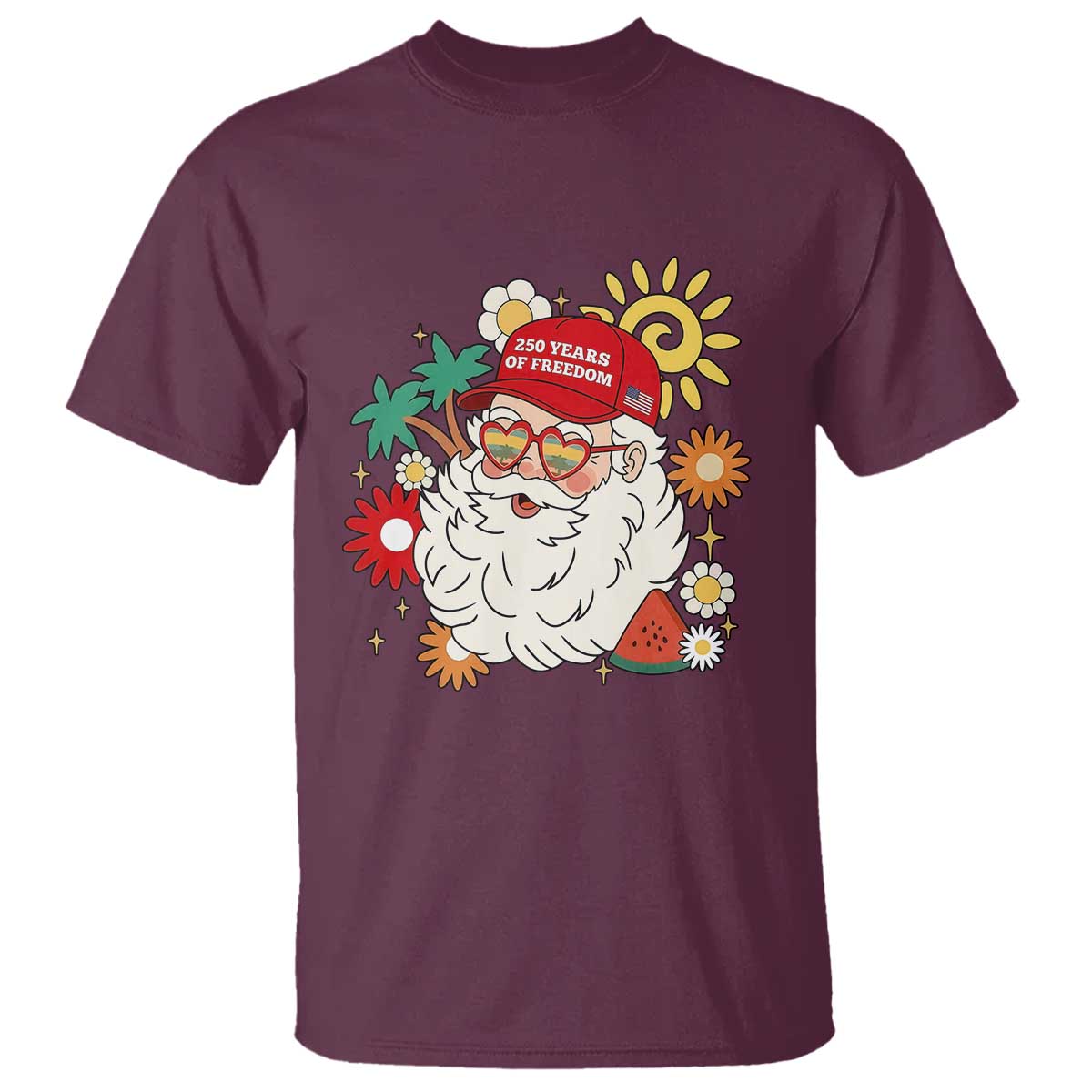 USA 250th Anniversary Santa Christmas In July T Shirt