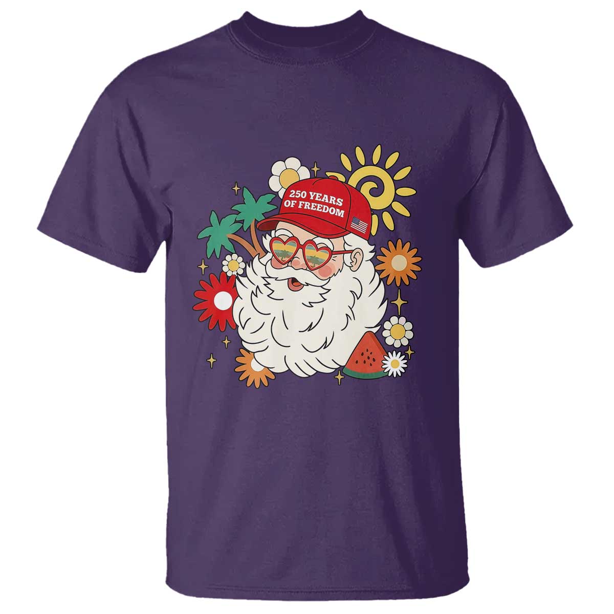 USA 250th Anniversary Santa Christmas In July T Shirt