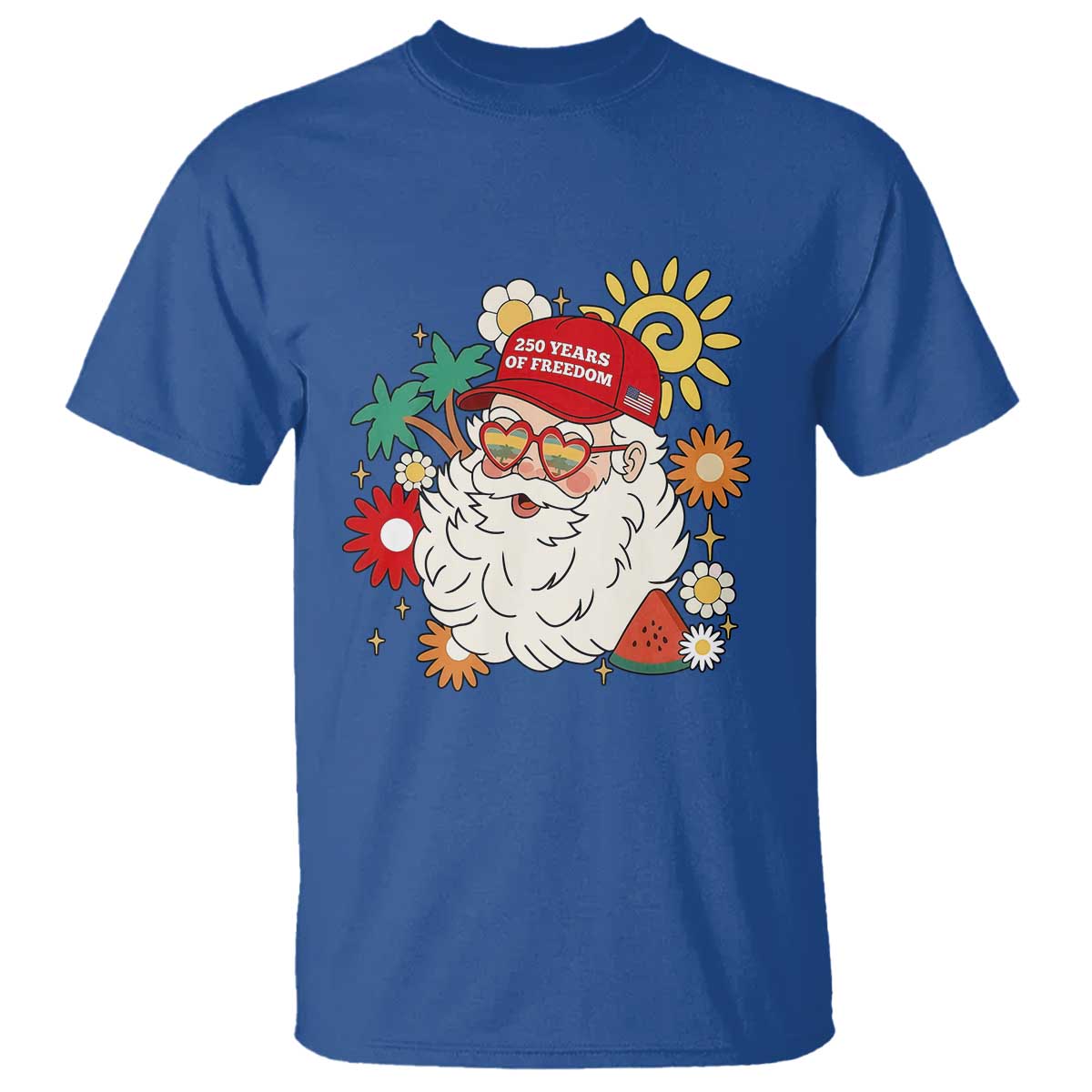 USA 250th Anniversary Santa Christmas In July T Shirt
