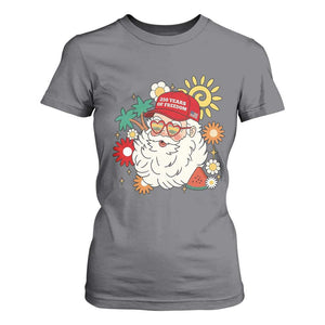USA 250th Anniversary Santa Christmas In July T Shirt For Women